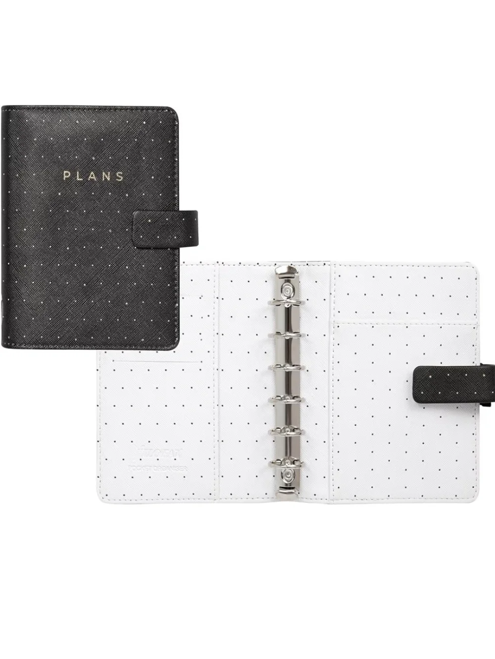 Filofax Moonlight Organizer, Pocket Size, Black W/ Gold Accents New In Box!